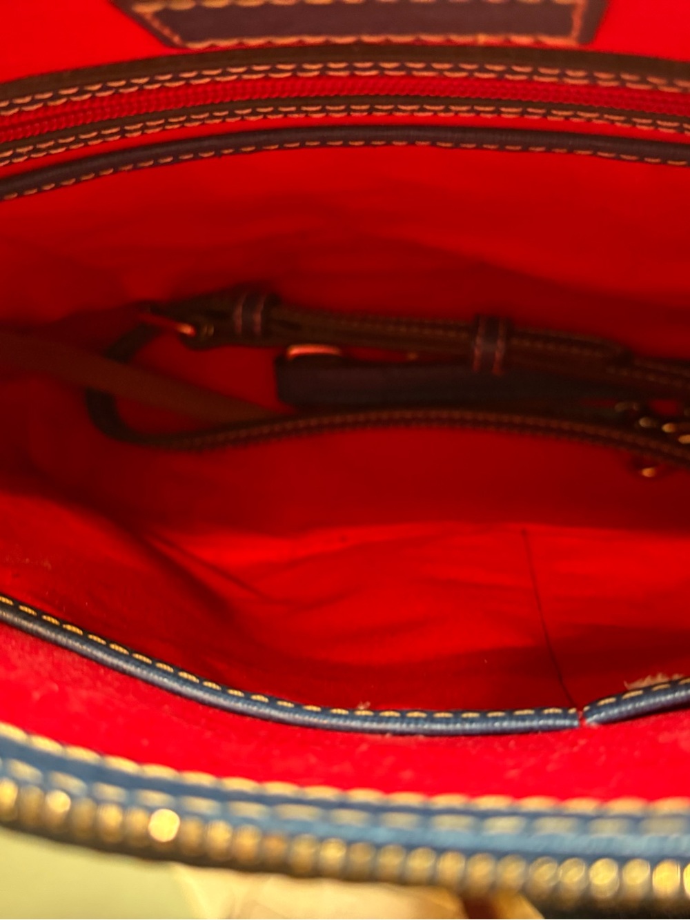 Dooney & Bourke Navy Saffiano Dome Satchel - Picture 7 of 9